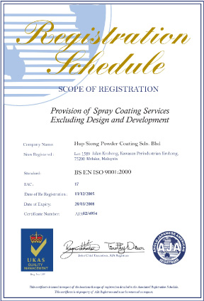 Hup Siong Powder Coating Sdn Bhd