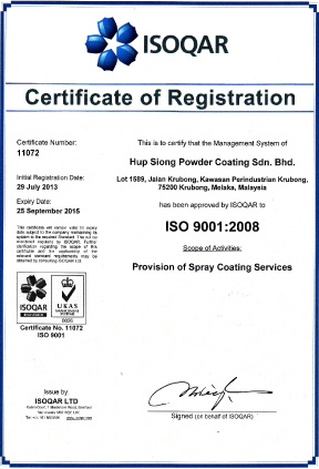 Hup Siong Powder Coating Sdn Bhd