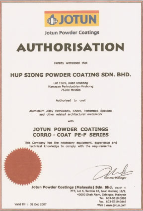 Hup Siong Powder Coating Sdn Bhd